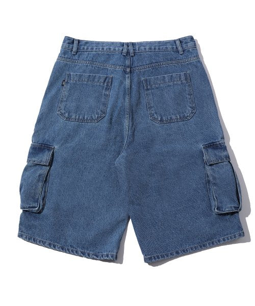 BERMUDA FATIGUE CARGO DENIM PANTS - 2 COLORS INDIGO