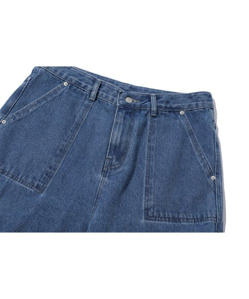 BERMUDA FATIGUE CARGO DENIM PANTS - 2 COLORS INDIGO