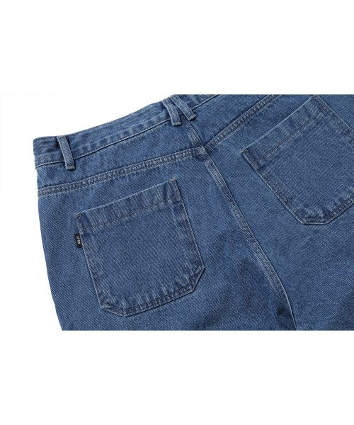 BERMUDA FATIGUE CARGO DENIM PANTS - 2 COLORS INDIGO