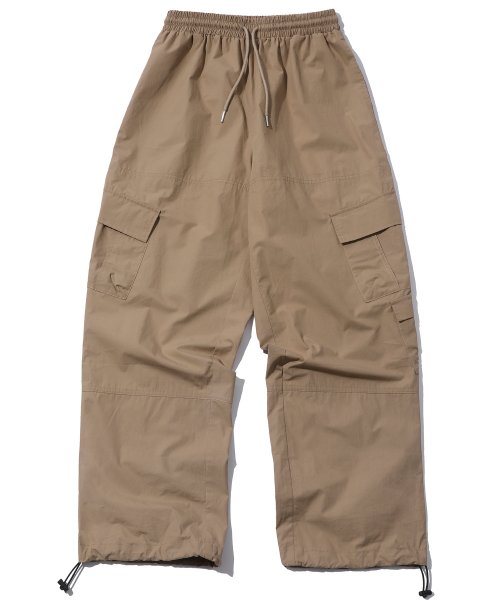 WIDE OVER CARGO PANTS - 4 COLORS BEIGE