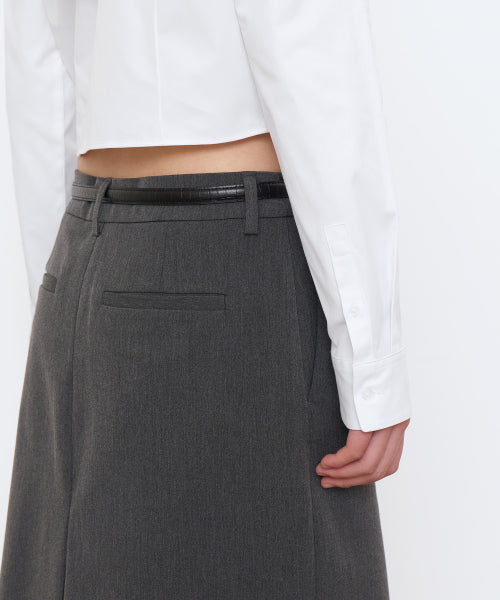 WOMENS SLIM FIT CROP SHIRT #韓韶禧同款! - 6 COLORS WHITE