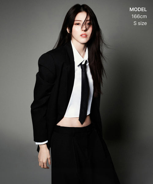 WOMENS SLIM FIT CROP SHIRT #韓韶禧同款! - 6 COLORS WHITE