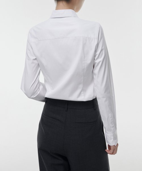 WOMENS SLIM FIT SHIRT #韓韶禧同款! - 9 COLORS WHITE
