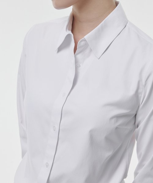 WOMENS SLIM FIT SHIRT #韓韶禧同款! - 9 COLORS WHITE