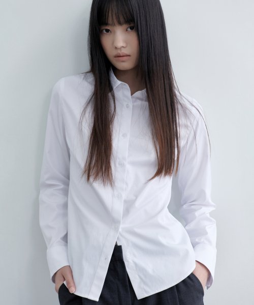 WOMENS SLIM FIT SHIRT #韓韶禧同款! - 9 COLORS WHITE