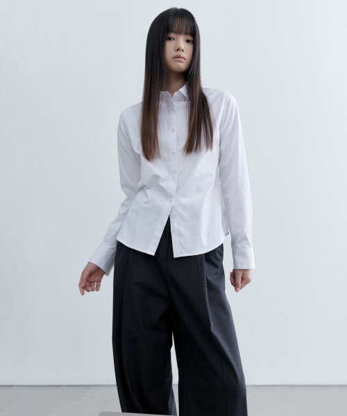 WOMENS SLIM FIT SHIRT #韓韶禧同款! - 9 COLORS WHITE