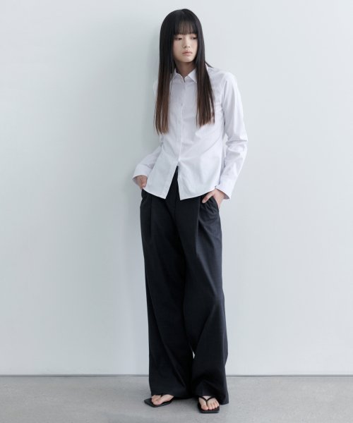 WOMENS SLIM FIT SHIRT #韓韶禧同款! - 9 COLORS WHITE