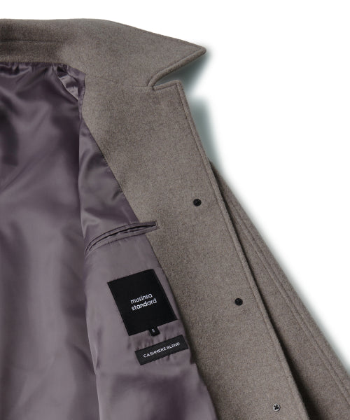 WOMENS CASHMERE BLEND BALMACAAN ROBE COAT #韓韶禧同款! - 8 COLORS TAUPE