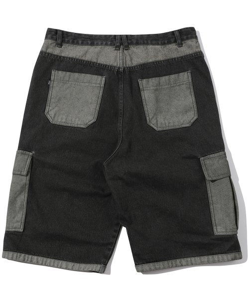FATIGUE CARGO DENIM PANTS BLACK