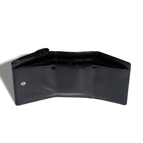 CRINKLE HALFMOON MINI WALLET MID - 6 COLORS BLACK