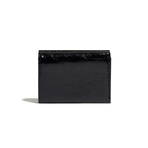 CRINKLE HALFMOON MINI WALLET MID - 6 COLORS BLACK