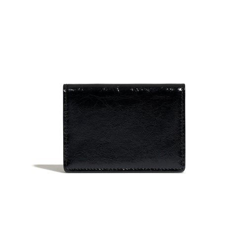 CRINKLE HALFMOON ACCORDION POCKET - 10 COLORS BLACK