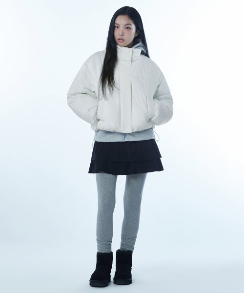 WOMENS DAILY PUFFER SHORT PADDING JACKET #韓韶禧同款! - 10 COLORS IVORY