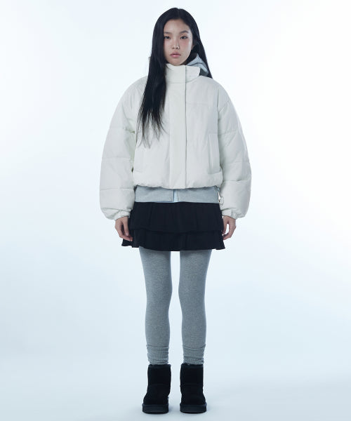 WOMENS DAILY PUFFER SHORT PADDING JACKET #韓韶禧同款! - 10 COLORS IVORY