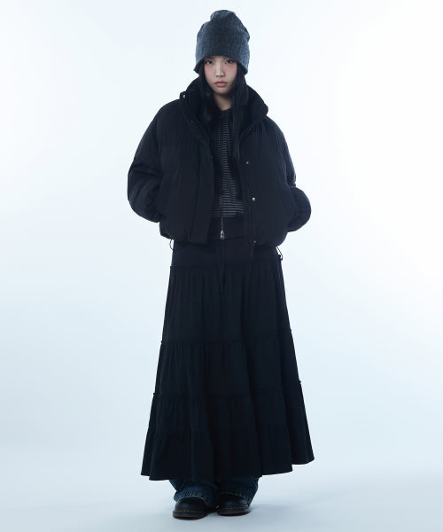 WOMENS DAILY PUFFER SHORT PADDING JACKET #韓韶禧同款! - 10 COLORS BLACK