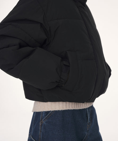 WOMENS DAILY PUFFER SHORT PADDING JACKET #韓韶禧同款! - 10 COLORS BLACK
