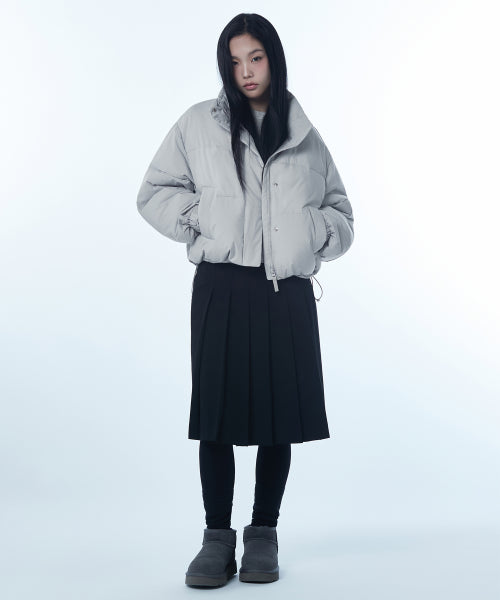WOMENS DAILY PUFFER SHORT PADDING JACKET #韓韶禧同款! - 10 COLORS GREY