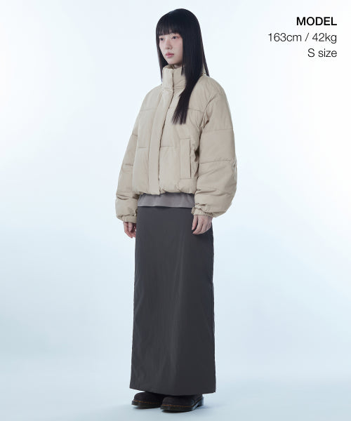 WOMENS DAILY PUFFER SHORT PADDING JACKET #韓韶禧同款! - 10 COLORS BEIGE