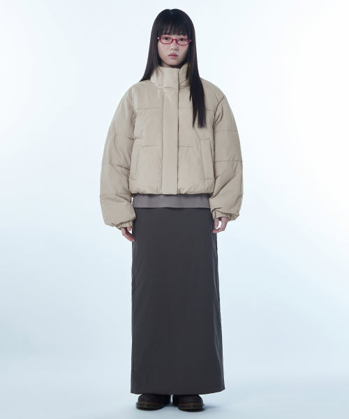 WOMENS DAILY PUFFER SHORT PADDING JACKET #韓韶禧同款! - 10 COLORS BEIGE