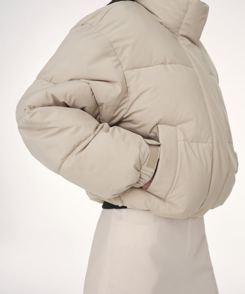 WOMENS DAILY PUFFER SHORT PADDING JACKET #韓韶禧同款! - 10 COLORS BEIGE