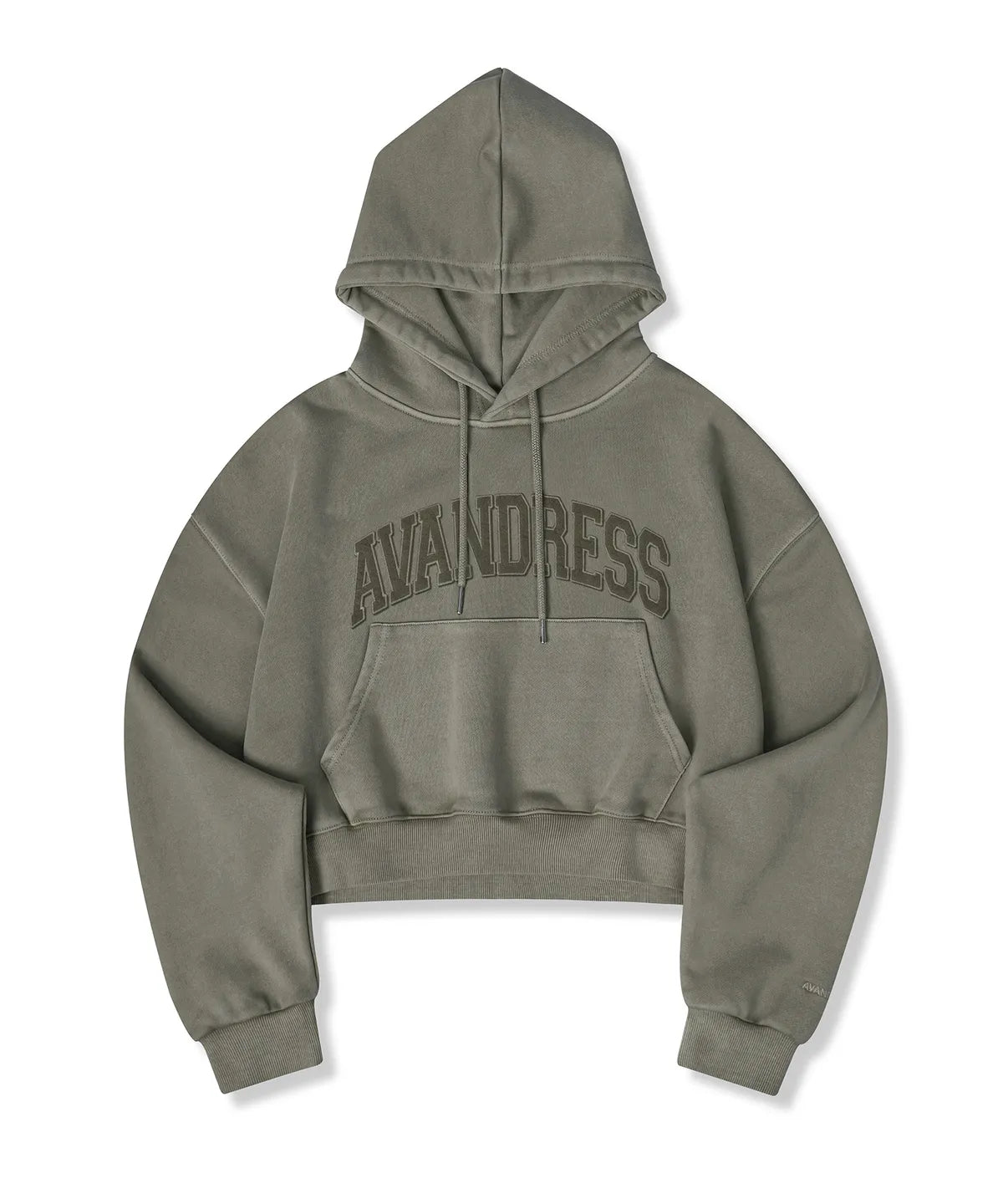 [AVANDRESS] Pigment Felt Crop Hoody - 3COL