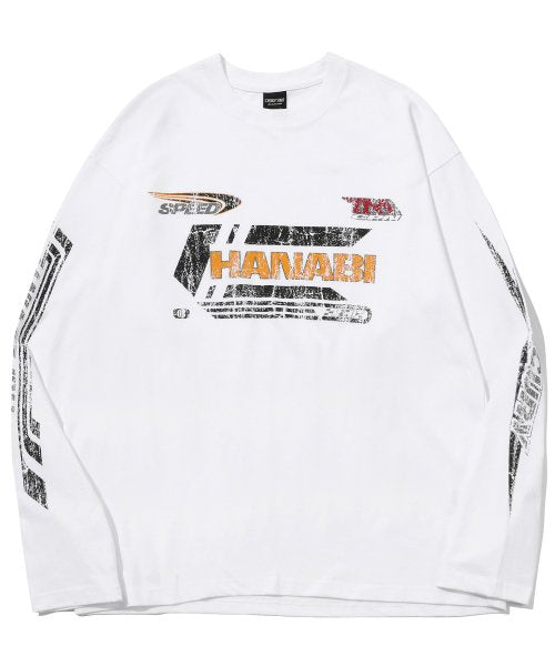 HANABI RACING PIGMENT LONG SLEEVE - 2 COLORS WHITE