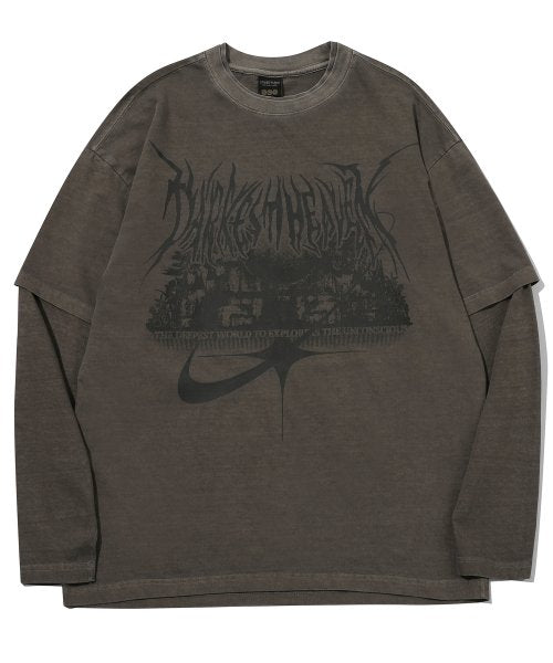 VISIONARY LAYERED PIGMENT LONG SLEEVE - 2 COLORS BEIGE