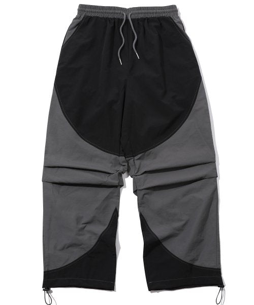 PANEL DART NYLON PANTS - 2 COLORS BLACK