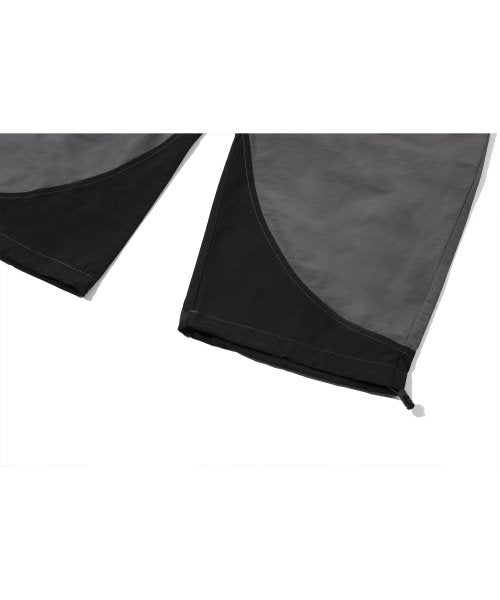 PANEL DART NYLON PANTS - 2 COLORS BLACK