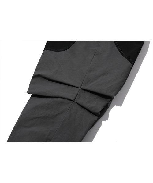 PANEL DART NYLON PANTS - 2 COLORS BLACK