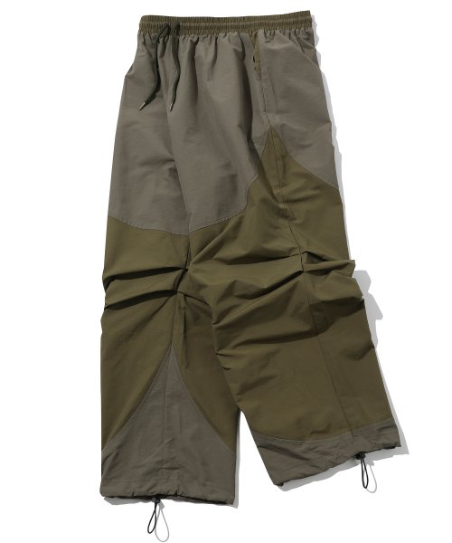 PANEL DART NYLON PANTS - 2 COLORS KHAKI