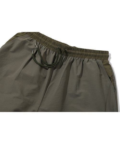 PANEL DART NYLON PANTS - 2 COLORS KHAKI