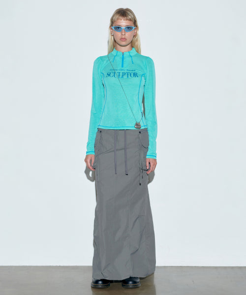 SPORTS HALF ZIP UP CYAN - 2 COLORS AS SHOWN