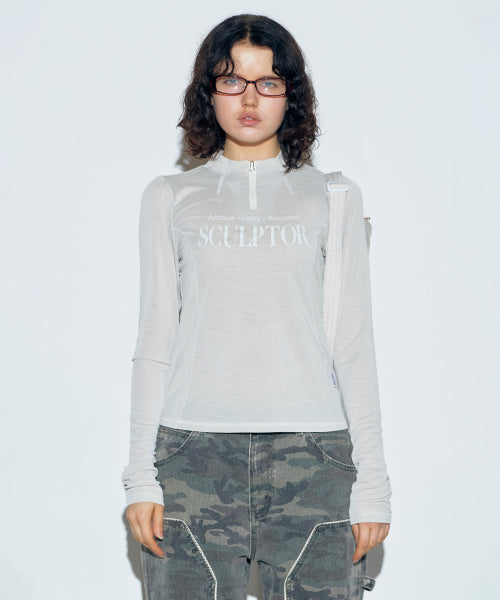 SPORTS HALF ZIP UP RAW AS SHOWN