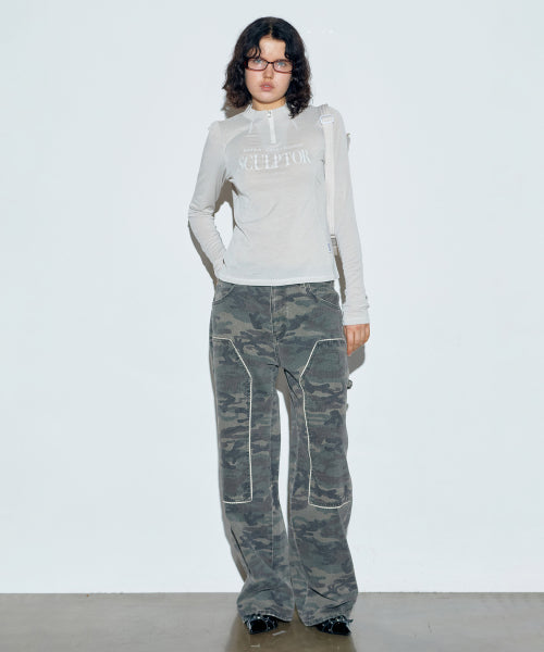 SPORTS HALF ZIP UP RAW AS SHOWN
