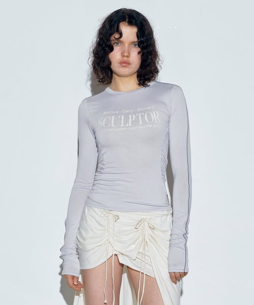 SPORTS LETTERING L S TEE AS SHOWN