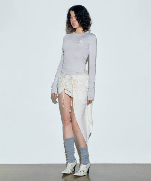 SPORTS LETTERING L S TEE AS SHOWN