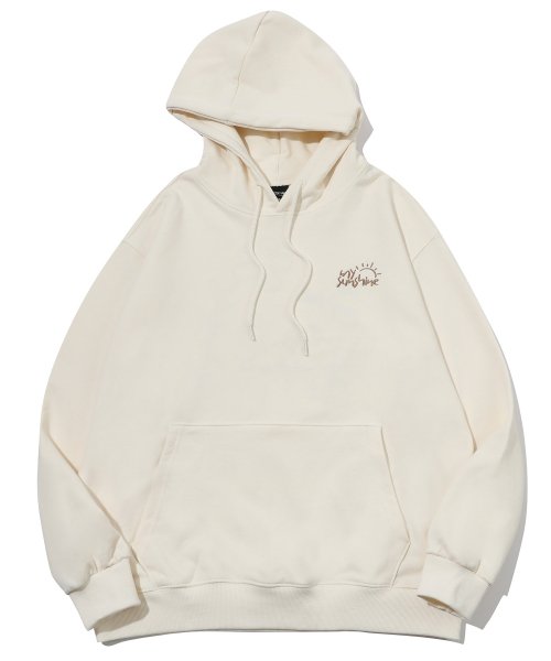 MY SUNSHINE EMBROIDERY HOODIE - 2 COLORS CREAM