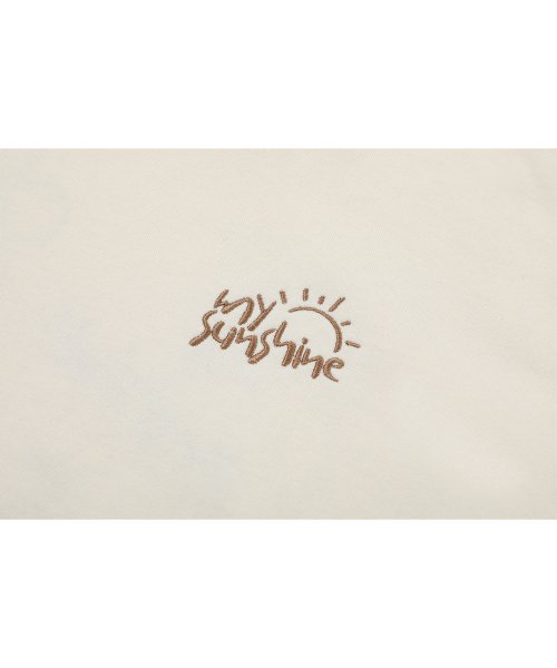 MY SUNSHINE EMBROIDERY HOODIE - 2 COLORS CREAM