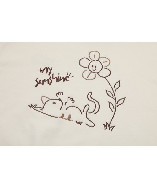 MY SUNSHINE EMBROIDERY HOODIE - 2 COLORS CREAM