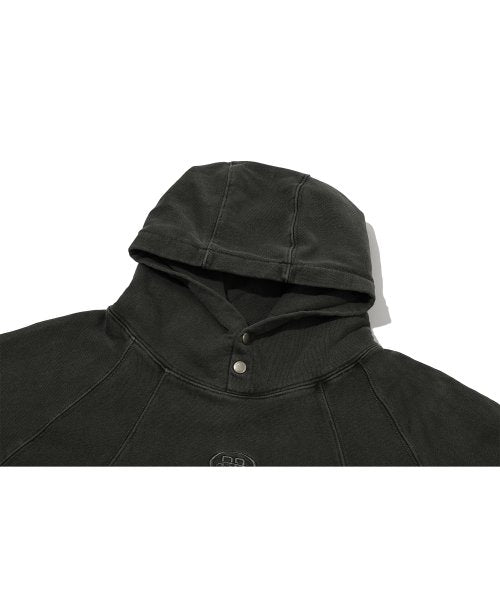CP PIGMENT SNAP HOODIE - 2 COLORS BLACK