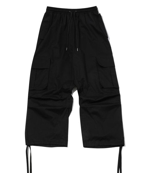 WIDE CARGO DART PANTS - 2 COLORS BLACK