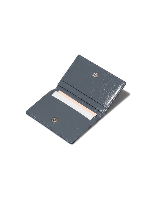 CRINKLE SOFT CARD CASE - BLACK - 10 COLORS DARK GREY
