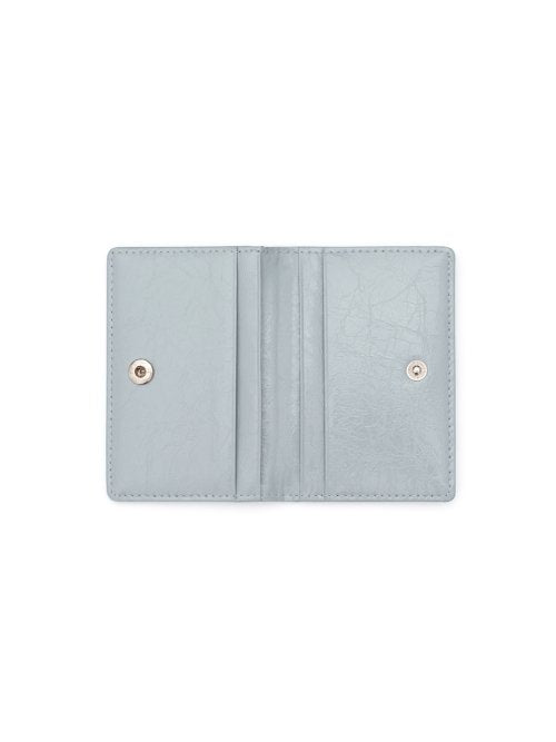 CRINKLE SOFT CARD CASE - BLACK - 10 COLORS GREY