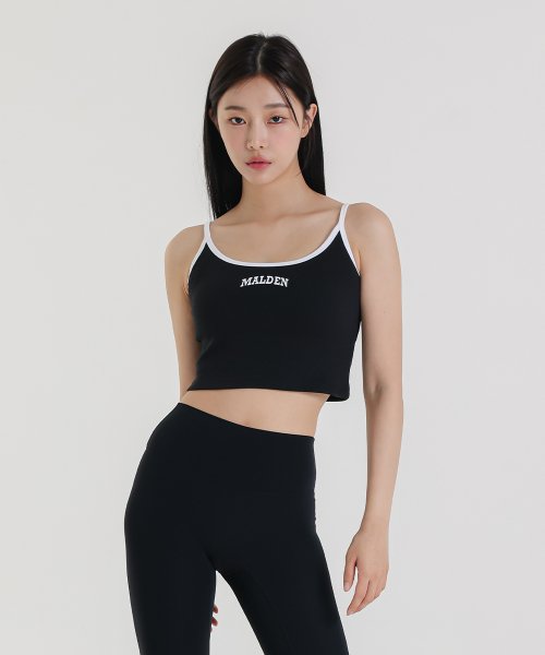 CONTRAST STRAP SLEEVELESS - 2 COLORS BLACK