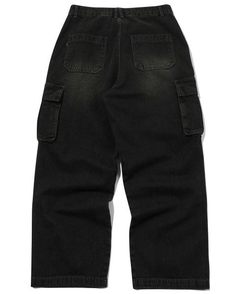 WIDE PANEL CARGO DENIM PANTS - 2 COLORS BROWN