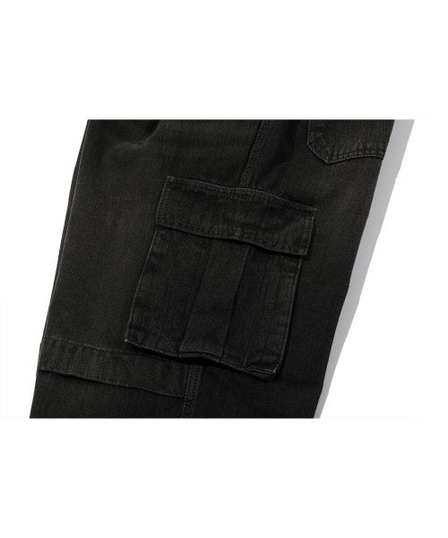 WIDE PANEL CARGO DENIM PANTS - 2 COLORS BROWN