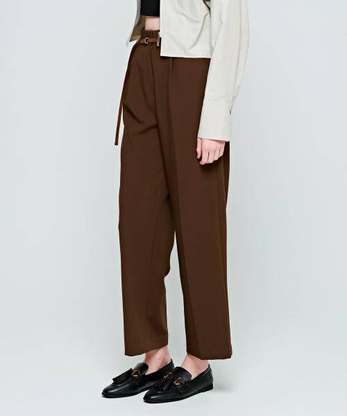 BELTED SEMI WIDE - 3 COLORS BROWN