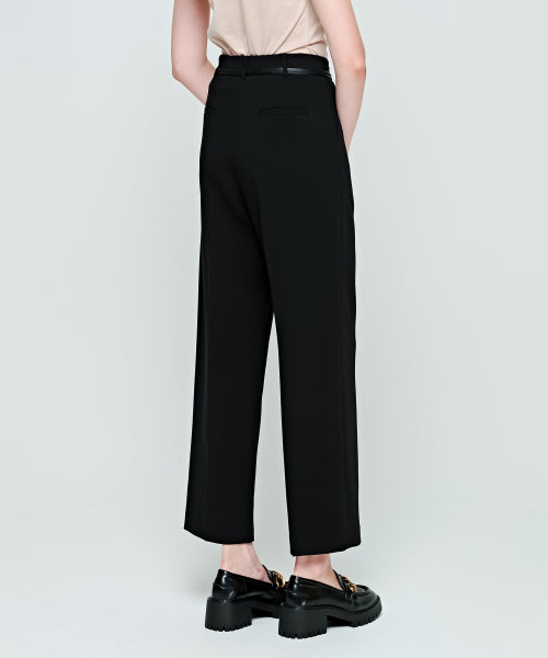 BELTED SEMI WIDE - 3 COLORS BLACK