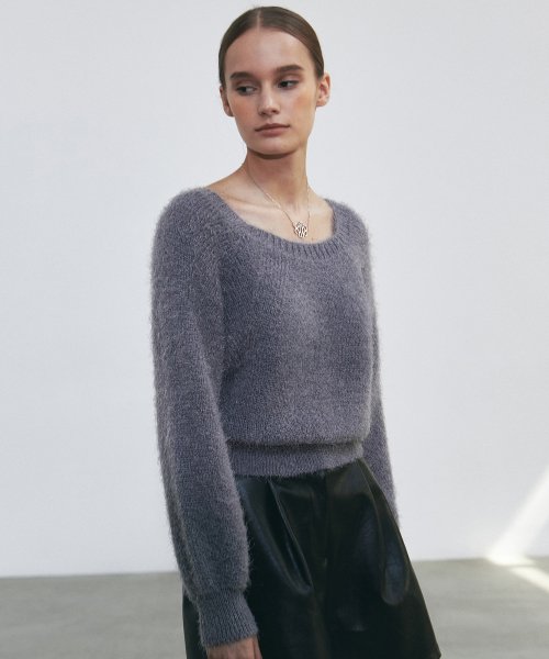 ANGORA PULLOVER KNIT #徐睿知同款! - 3 COLORS GREY